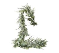Artificial Pine Garland, Thick Green Christmas Mantel Decoration, Realistic Winter Foliage, Soft Bendable Holiday Garland Decor for Table, Doorway, Wall and Staircase, Indoor Home Decoration