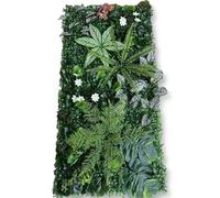Artificial Plant Wall Panels 50cm x 100cm, Artificial Grass Wall for Indoor and Outdoor Use, Privacy Living Wall Fence for Home Garden Office Shop Café Wedding Decor (H)