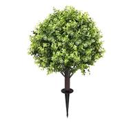 Artificial Potted Trees with Ground Stakes, Outdoor UV Resistant Faux Violet Flowers for Garden Porch Patio Decoration 23.6in(C)