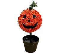 Artificial Pumpkin Tree - 27.5in Faux Plant with Stake Spooky Yard Decor