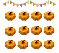 Artificial Pumpkins | 12 Piece Mini Foam Realistic Artificial Decorative | Thanksgiving Day Home Decor For Autumn Thanksgiving Banquet Dining Table Farmhouse Living Room