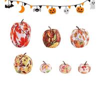 Artificial Pumpkins 7-Piece Cotton - Fabric Seasonal Pumpkins Faux for Home