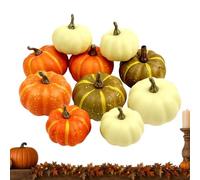 Artificial Pumpkins - Foam Thanksgiving Decor | Set Of 10 Fall Pieces