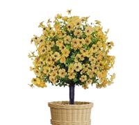 Artificial Shrubs for Outdoors - Realistic Artificial Topiary Ball with Spike | Fake Yard Plants | 22 Inch Outdoor Plant Bush for Patio Porch Courtyard Garden Decor, Spring Festival Party Decoration