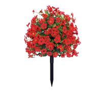 Artificial Shrubs for Outdoors - Realistic Artificial Topiary Ball with Spike | Fake Yard Plants | 22 Inch Outdoor Plant Bush for Patio Porch Courtyard Garden Decor, Spring Festival Party Decoration