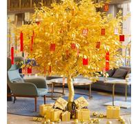 Artificial Trees, Tall Tree for Outdoor with Textured Bark Trunk, for Office Living Room Indoor Modern Decor(4M)