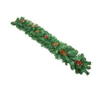 Artificial Vine Wreath - 9 Feet Christmas Greenery Garland, réalistes Pine Leaves with Red Berries Cones, Elegant Holiday Accent | Home Nappe Table Fireplace Wall Wedding Outdoor Winter Decoration