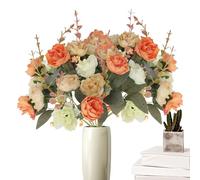 Artificial Wedding Bouquet - 30cm Silk ABS Decorative Flowers, 2 Pieces Floral Arrangement | Elegant Indoor Table Desk Mantel Decoration for Living Room Bedroom Kitchen Farmhouse Wedding Fireplace Dis