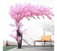 Artificiel Fleur Cerisier,Fleurs Cerisier Japonais,Plantes,Arbres,Decoration La Maison Faux Arbres,Fausse Fleur Soie Faite La Main Peche Mariage venement Fete,Extended-2x2.5m/6.6x8.2ft