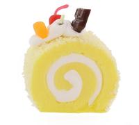 Artificiel pour gâteau suisse Roll modèle pour affichage et photographie utilisation dans les magasins, les maisons et la décoration de réfrigérateur (jaune)