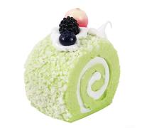 Artificiel pour gâteau suisse Roll modèle pour affichage et photographie utilisation dans les magasins, les maisons et la décoration de réfrigérateur (vert)