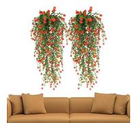 Artificielle à Suspendre - rampantes artificielles | 2 pièces de Vigne d'eucalyptus synthétique | Résistante aux UV - Décoration Murale pour intérieur, Cuisine, Salon, Jardin, Chambre à