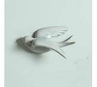 Artificielle Artisanale en Céramique Gris-Bleu Hirondelles Oiseaux Moineaux Colombe Sculpture Animale Tenture Murale Art Décor Bureau À Domicile Cadeau De Mariage