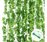 Artificielle Lierre Guirlandes 24 Pièces Plante Artificielle Faux Lierre Décoration pour Célébration, Mariage, Jardin, Intérieur, Exterieur(2.2M)