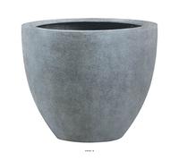 Artificielles.com - Bac Fibres de Verre/Composite Farn Ext. EggPot D50xH42cm Gris foncé - dimhaut: H 42 cm - Couleur: Gris Plomb-Lead