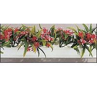 Artificielles.com - Barrette x12 séparateurs socle blanc L25cm fleur de la passion factice