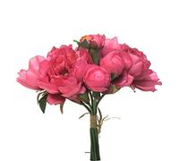 Artificielles.com - Bouquet de Pivoines factices 8 têtes D28cm H34cm Rose Fuchsia - Best - Couleur: Rose Fushia 730