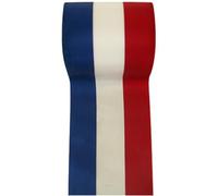 Artificielles.com - Ruban tissu Tricolore gros grain largeur 66 mm bobine de 25 metres - dimhaut: H 6,6 cm - couleur: Multi 010