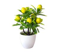 artificielles en Pot - 15,7 Pouces Faux Citron | Citrons artificiels Arbre à Agrumes avec Fausses en Pot Noir en Pot en Pot