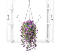 artificielles suspendables - Décoration florale artificielle réaliste - Fleurs Artificielles Suspendables Pour L'Extérieur,Pour Jardin Couloir Balcon Salle À Manger Maison Cour Fenêtre Fête Mariage