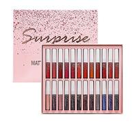 ARTIFUN Ensemble de Brillants à Lèvres, 24 Couleurs Super Matte Imperméable Séjour sur 24H,Ensemble de Rouge à Lèvres Coffret Cadeau,Maquillage des Lèvres