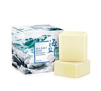 ARTIFUN Savon au sel de Mer Riche en Huile de Contrôle du Sel de Mer Éliminer Rapidement les Acariens et Réparer l'acné Nourrir la peau Savon au Lait de Chèvre