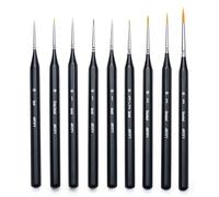 ARTIFY Ensemble de pinceaux de Peinture Miniatures : 9 pinceaux Ronds de Petit modèle, Mini pinceaux Fins pour Peinture Miniature