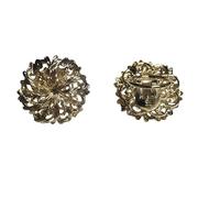 artigianale 1 Fait Main Humide Doré Shield Écharpe Porte Environ 6 cm de diamètre de Fixation Foulard fabriqué en Italie Foulards Clips Inclus Vous recevrez Une Loving Support de Cadre