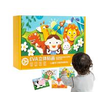Artigianato per Adesivi Animali 3D - 12 Pezzi Divertenti Giocattoli Educativi per Cartoni Animati, Kit Puzzle Animali in Schiuma Fai-da-Te | Progetto Artistico Creativo per Bambini, Figure Decorative