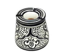 ARTIGIANATO VULCANO Cendrier marocain pour cendrier, cendrier marocain et Coupe-Vent, décoré à la Main