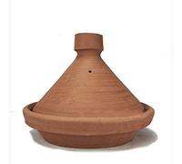 ARTIGIANATO VULCANO Tajine Marocain Poêle en terre cuite Rectangulaire Rouge cm 37 x 28 h