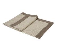 Artigiani del Cashmere Couverture en tricot pour bébé 100% cachemire écologique Couleur : marron et blanc. 70 x 90 cm.