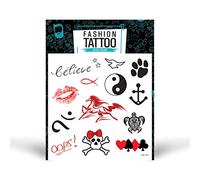 Artikel Flash Tattoo, Tatouages Temporaires pour Hommes et Femmes, Faux Tatouages Pour Enfants, Faciles à Utiliser et à Enlever (15x16 Cm) - Conçu et Fabriqué en Turquie