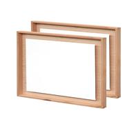 ARTIKUM Lot de 2 plaques de peinture flottantes dans un cadre en bois de 30 x 40 cm - Effet profondeur 3D - Coton, bois de pin - Toile sur carton à peindre