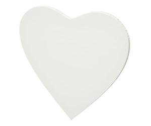 ARTIKUM Toile en forme de cœur 40 cm | Toile sur cadre en MDF en forme de cœur à peindre comme cadeau DIY pour la fête des mères, mariage, Saint-Valentin