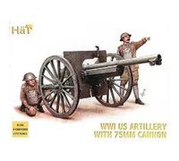 Artillerie américaine de la Première Guerre mondiale à l'échelle 172 avec canon de 75 mm
