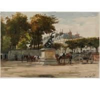 Artilleurs aux Tuileries 9 juillet 1871. (1871) Affiche imprimée par Isidore Pils (24 x 36)