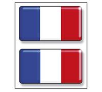 Artimagen Autocollant Drapeau Rectangle France 2 pcs. RÉSINE 48x26 mm/pc.