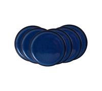 Artime - Lot de 6 Assiettes à Dessert, Petits Assiettes, Assiettes Plates, Assiettes Couleur Bleue, Assiettes en Céramique Adapaté Micro-onde et Lave-Vaisselle, BLUE MOON