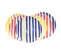 Artime - Lot de 6 Grandes Assiettes, Assiettes Plates, Assiettes avec Imprimés Colorés, Assiettes en Porcelaine, Vaisselle d'été, Adapté au Lave-Vaisselle et Micro-onde, Collection LE PETIT CABANON