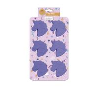 Artime - Lot de 6 Mini Moules à Pâtisserie en Silicone Violet, Moule en Forme de Licorne, Spécial Gâteaux d'anniversaire et fête, Dimension 26x15,9x3,3 cm, Happy Cake