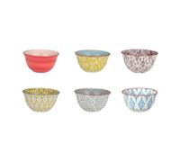 Artime - Lot De 6 Petits Bols En Porcelaine, Ø12 Cm, Collection Sabae Design 1, Couleur Jaune, Motifs Modernes, Idéal Pour Desserts, Soupes, Entrées Ou Portions Individuelles