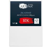 Artina Akademie Set de 10 Canvas Toile à Peindre 50x70cm