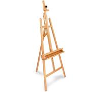 Artina Barcelona Chevalet Grand en Bois de Hêtre - Chevalet pour Peinture sur Toiles Maximum 120 cm avec Double Support