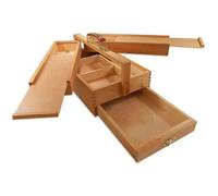 Artina - Boite de rangement en bois 39x23x17,5cm pour matériel de peinture - Vannes - 4 compartiments - Tres pratique