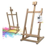 Artina chevalet de table en bois réglable pour toiles jusqu'à 45cm peinture | Petit stable avec angle d'inclinaison pour toutes techniques de portable enfant Sydney