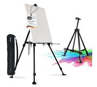 Artina Chevalet en aluminium stable portable réglable avec support brosse | aux petites et extra grandes toiles stable aluminium pliable portable châssis peinture bois léger continu intégré Paris