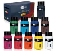 Artina Crylic Set de 10 peintures acryliques à 500 ml - Haute pigmentation et brillance - Forte opacité et résistant à la lumière