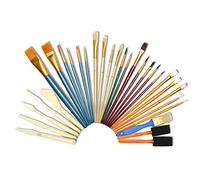 Artina Ensemble 30 pinceaux Poils naturels Nylon Acrylique Aquarelle Huile