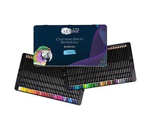 Artina Expertilo XL Set de 72 crayons de couleur professionnels - Lot crayon dessin certifié FSC® crayons couleur adulte incassables, très pigmentés, nombreux crayons graphites